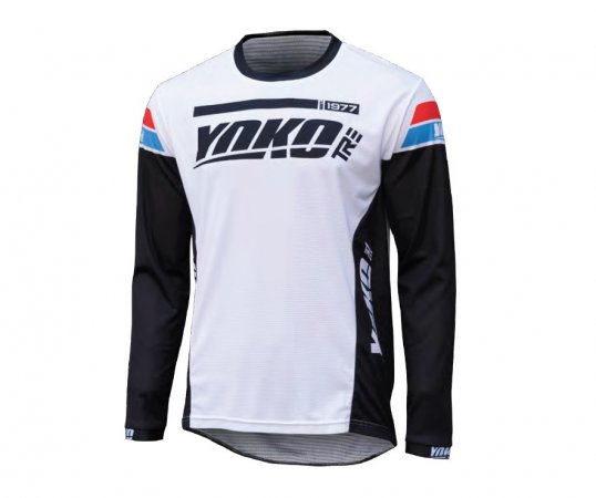 Motokrosový dres YOKO TRE biela/čierna XL