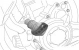 Náhradný nylonový puk s gumovým koncom PUIG 6381N R12 pre skrutku M12 čierny s šedou gumou